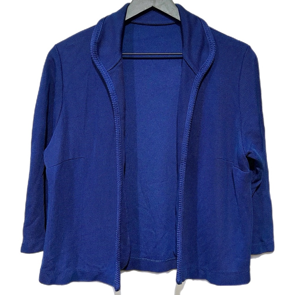 Vintage 60s Blue Peter Pan Collar Open Cardigan